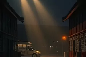 《候鸟观测站》封面，湿地观测塔与成群的候鸟