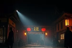 《雨后修理铺》封面，雨后巷口挂着工具的修理店