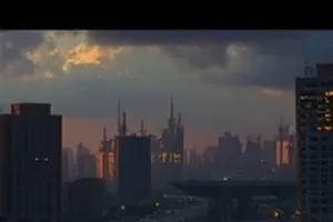 《屋顶上的星图》封面，天台上仰望星空的少年背影